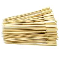 Brochettes en bambou Teppo écologiques très vendues, 18 cm, résistantes à la chaleur, pour grillades au charbon de bois, avec logo personnalisé