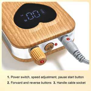 Machine à ongles rechargeable 45000 tr/min, haute vitesse, faible bruit, ABS, polisseuse à ongles électrique portable pour salon - Product Image 2