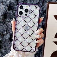 Nouvel Arrivée Galvanoplastie Design De Luxe TPU Accessoires De Téléphone Mobile Cas Couverture Arrière pour Iphone 12 13 14 15 16 17 Pro Max