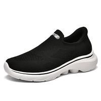 Chaussures de marche décontractées pour hommes grandes tailles, à enfiler, légères et antidérapantes avec semelle extérieure en EVA, tailles 40-46