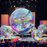 Boule miroir gonflable décorative en gros, ballon à bulles réutilisable, de 60 cm à 300 cm, grande boule miroir brillante