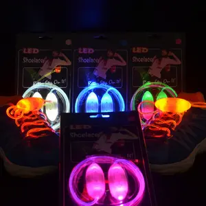 Color Changing Running Moda Waterproof Night Shoestrings fibra óptica Led Glow Cadarço