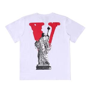 Camiseta transpirable de alta calidad Aceptar logotipo personalizado gráfico Vlon diseñador marca personalizada impresión algodón hombres camisetas - Product Image 5