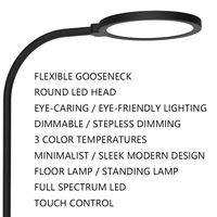 Lampe de bureau LED moderne nordique avec bras flexible réglable, éclairage tactile confortable pour les yeux, idéale pour les intérieurs de la maison et du bureau