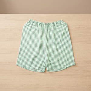 Short de pyjama d'été en rayonne pour femmes en vert L à motifs - Product Image 2