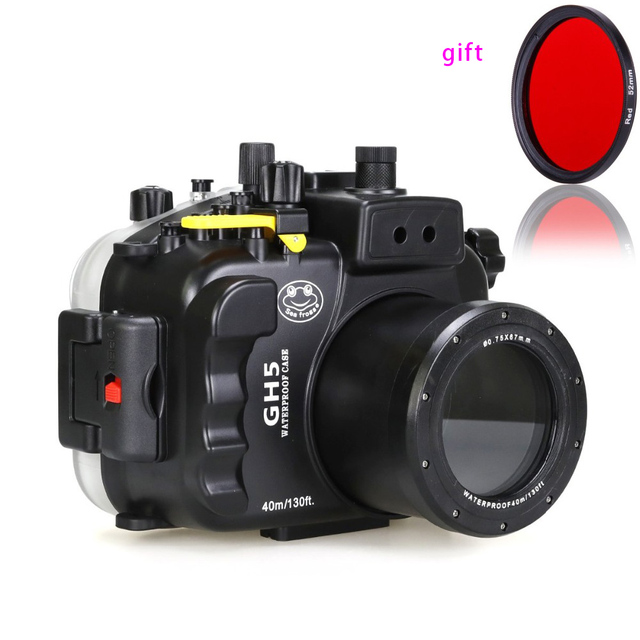 Seafrogs 40m/130ft Underwater Depth Diving Housing Waterproof Camera Case for GH5 Camera Protective Diving Case