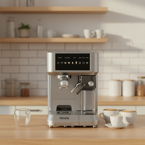 เครื่องชงกาแฟเอสเพรสโซแบบกึ่งอัตโนมัติ Newle รุ่นตั้งโปรแกรมได้ พร้อมเครื่องทำคาปูชิโน ถังนม และหัวตีฟองนม สำหรับรถ<span class=keywords><strong>บ้าน</strong></span> โรงแรม และการใช้งานกลางแจ้ง - Product Image 3