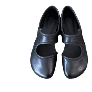 Chaussures plates Mary Jane à imprimé léopard en cuir véritable, bout rond, bride unique, antidérapantes, toutes saisons - Product Image 5