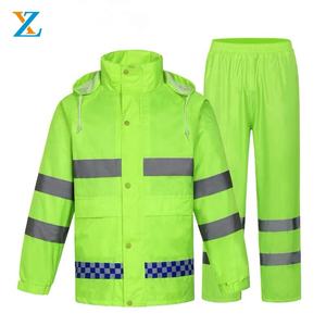 Conjunto de ropa reflectante para montar en motocicleta, impermeable, de seguridad, chaqueta a prueba de viento, pantalones, traje de patrulla de carretera - Product Image 5