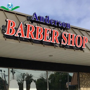 Letrero Led de 40x40 cm, letrero Led rojo para barbería, señalización Led para barbería, exterior, Doner Chef, Shenyang, letrero con letras de luz Led - Product Image 3