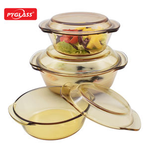 0.7L-2.0L Haute Borosilicate Verre Clair Cocotte-Cocotte Avec Couvercle En Verre - Product Image 3
