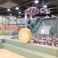 Centro de Alquiler Comercial para Fiestas, Parque Infantil Interior para Niños, Parque de Atracciones, Equipo de Juego Suave, Acero Resistente para Bebés, PVC de Alta Resistencia