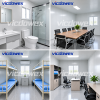 VICDOWEX Maison préfabriquée de luxe en forme de T personnalisée avec panneaux en acier et sandwich pour bureau de chantier et logement à long terme