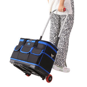 Kit de herramientas de tela Oxford grande personalizado al por mayor, bolsa eléctrica multifunción, varilla de tracción inferior de goma con cremallera para almacenamiento de mantenimiento - Product Image 5