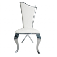 Chaises de banquet et d'événements de mariage en métal argenté velours, finition laquée haute brillance, style moderne et luxueux
