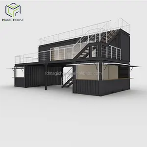 Prefab nhà Modular Luxury container nhà hàng mua sắm container prefabristed container cửa hàng