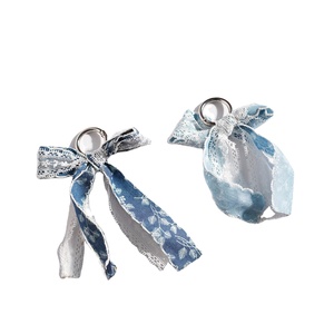 Cowboy Print Bowlace Fabric Keychain Plush Key Chains Toys Holder Bag Accessories Keychain