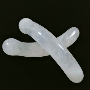 Yüksek kalite doğal gül kuvars şifa masaj değnekleri kristal yapay penis kadınlar için - Product Image 4