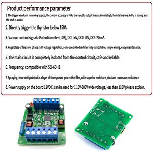 La plaque thyristor monophasée à déphasement SCR-A peut ajuster la tension et la température avec le module MTC MTX - Product Image 4