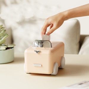 Caja de pañuelos creativa para coche, caja de papel multifuncional de plástico para sala de estar, caja de almacenamiento decorativa para escritorio y soporte para teléfono para el hogar - Product Image 4