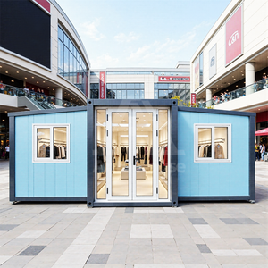 <span class=keywords><strong>Maison</strong></span> conteneur extensible à double aile avec cuisine séparée, <span class=keywords><strong>maison</strong></span> mobile pour usage hôtelier ou en villa, structure en acier, design moderne - Product Image 2