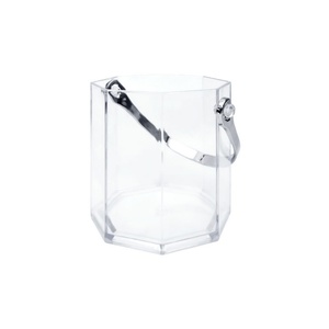 Cubo de hielo estilo granja de plástico transparente, cubitos de hielo de mano de cristal, logotipo personalizado de capacidad de 1.3L para fiestas de Camping/vino - Product Image 6