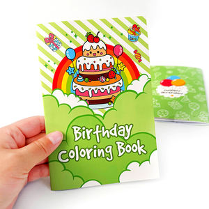 Échantillon <span class=keywords><strong>gratuit</strong></span>, livre de coloriage personnalisé pour <span class=keywords><strong>anniversaire</strong></span> d'enfants, couverture souple, couture sur selle imprimée sur papier offset en carton pour enfants - Product Image 2