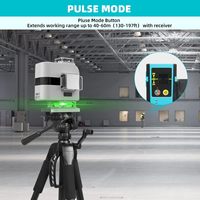 Niveaux laser Huepar Land Laser DS04CG 4D 16 lignes avec étui de transport rigide