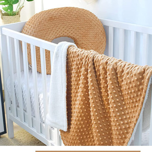 1237 Atacado ODM OEM Caramelo Bebê Meninos Meninas Macio Minky Cobertores Sherpa Personalizado Lã Criança Lance Unisex Coréia Mink Cobertor - Product Image 2