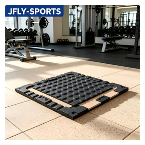 Tapis de sol de gym en caoutchouc EPDM emboîtable haute résistance, dalles de fitness antidérapantes résistantes à l'usure, solution anti-choc et anti-bruit - Product Image 1