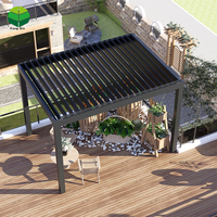 Housses de patio motorisées personnalisables Garages, auvents et abris de voiture Pergola Métal Bioclimatique Aluminium Arrière-cour Automatique Extérieur