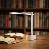 Lampe de bureau LED minimaliste 24W, CRI 95 élevé, protection des yeux, contrôle tactile, intensité réglable, 3 températures de couleur, pliable, minuterie, lampe de lecture