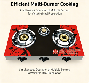 <span class=keywords><strong>Estufa</strong></span> de Gas de Alta Eficiencia con 2.5 Quemadores, Vidrio Templado de 7mm, Quemadores de Latón, Encendido Automático, Certificación ISO para Cocina Múltiple - Product Image 5