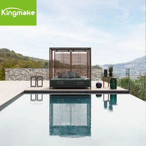 Vente chaude extérieur <span class=keywords><strong>double</strong></span> chaise longue <span class=keywords><strong>jardin</strong></span> piscine <span class=keywords><strong>lit</strong></span> couché patio cadre en aluminium <span class=keywords><strong>lit</strong></span> <span class=keywords><strong>de</strong></span> soleil - Product Image 5