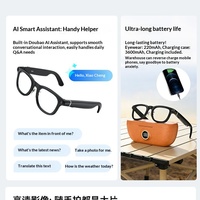 Boîtier de charge pour lunettes intelligentes X01 avec algorithme de gyroscope six axes et technologie anti-tremblement pour appels, assistant vocal et lecture de musique