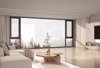Ventana de Aluminio Moderna de Alta Calidad DEEZON, Vidrio Low-E, Aislamiento Térmico Personalizado, Apertura Horizontal Magnética