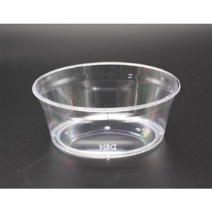 Eco-Friendly GPPS Transparent Dessert Cup Disposable <b>Clear</b> <b>Container</b> for Fruit Salad and Yogurt Serving - Product Image 1