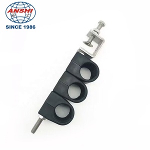 Abrazadera de Alimentación de un Solo Orificio ANSHI, Soporte de <span class=keywords><strong>Cable</strong></span> de <span class=keywords><strong>Fibra</strong></span> <span class=keywords><strong>Óptica</strong></span> de Triple Pila, PP/ABS, Acero Inoxidable, Perno M8, Redes 3G/4G FTTH - Product Image 4