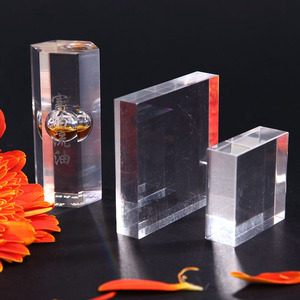 Honor of <span class=keywords><strong>Crystal</strong></span> K9 kubus kosong grosir kustom blok kaca kristal 3D kristal kubus - Product Image 1