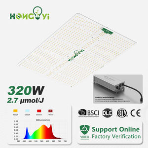 Hongyi 320w לוח קוונטי הוביל לגדול ספקטרום מלא אור + ir ppe 2.7umol/j לגדול אורות לגידול צמח מקורה - Product Image 1