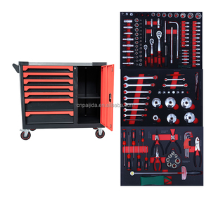 Coffret à outils 158 pièces avec jeu complet de douilles et d'outils à main, chariot de réparation robuste pour atelier de mécanique et garage, TCS-01, outil professionnel - Product Image 2