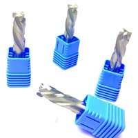 Fraise à queue composée à 3 dents en carbure monobloc pour usinage CNC du métal, de l'acier et de l'aluminium