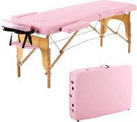 Direktverkauf ab Werk: Faltbare Tragbare Massageliege für Schönheitssalons, 2-teilige Holz-Gesichtsmassageliege