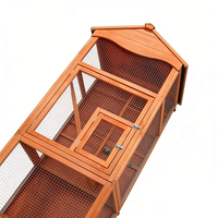 Grande volière de luxe moderne en bois massif avec cage à oiseaux en grillage métallique coupe-vent pour extérieur toutes saisons, petites maisons, abri de cage