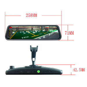 Venta caliente 9V-36V IPS pantalla táctil WDR lente dual DVR espejo retrovisor coche Cámara Dash CAM coche caja negra - Product Image 3