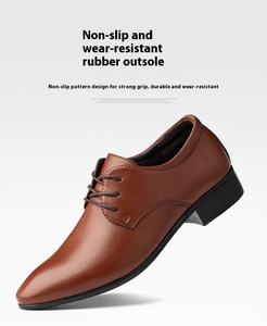 Hombres de <span class=keywords><strong>corte</strong></span> alto 38-44 PU caucho negro clásico Oxford vestido Oxfords Durable capa superior de cuero de vaca zapatos de cuero de los hombres - Product Image 6