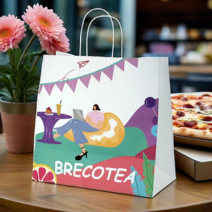 Giant <span class=keywords><strong>Xxl</strong></span> Sacs en papier pour pâtes Sacs à lunch en papier pour enfants Transporteur personnalisé Hamburger Pain Hot Dog Emballage Sac en papier alimentaire - Product Image 1