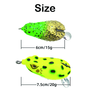 Señuelo de pesca biónico acción de natación vívida falda de silicona señuelo de rana suave Natural Topwater 4cm 6g 5,5 cm 13g - Product Image 3