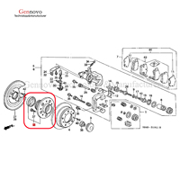 Roulements de moyeu de roue arrière Gennovo OEM neufs de haute qualité 42200-S87-C51 pour ACURA TL 1999-2003 CL 2003 pour Accord 1998-2002 Garantie 2 ans