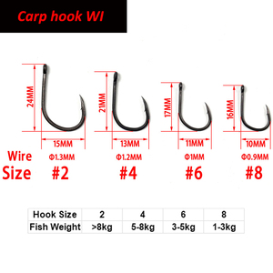 Hameçons de pêche à la carpe, revêtement, hameçons de carpe, acier à haute teneur en carbone, hameçons de pêche, noir mat avec micro-barbes, montages <span class=keywords><strong>Chod</strong></span>, montages Hair, hameçons, matériel de pêche - Product Image 3